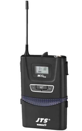 Wireless microphones: Transmitters and receivers, UHF PLL pocket transmitter with lavalier microphone IN-264TB/5
