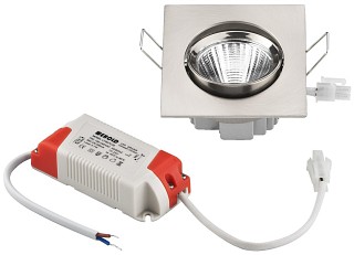 Accesorios Iluminación, Focos LED de montaje empotrado, cuadrados, 5 W LDSQ-755C/WWS