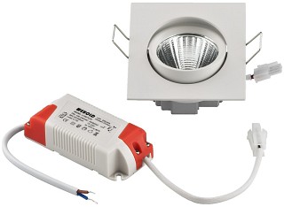 Accessories, Flush-mounted LED spotlights, square, 5 W LDSQ-755W/WWS